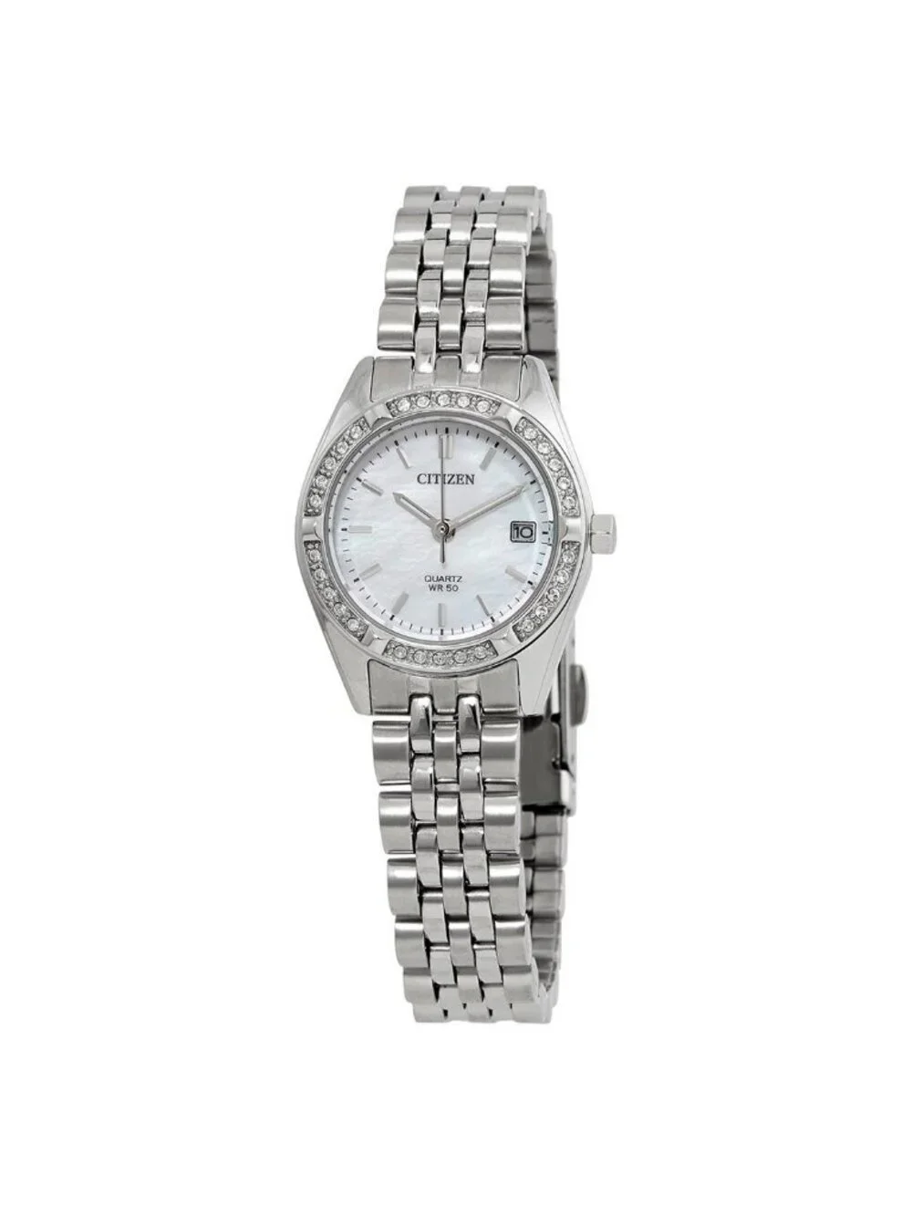 NWT Citizen Quartz Crystal Mother of Pearl Dial Ladies Watch